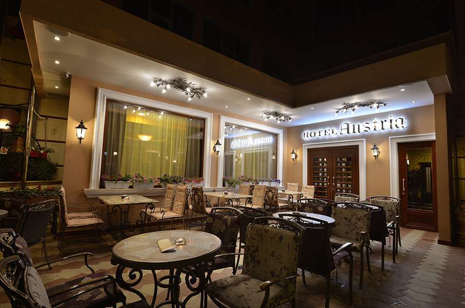 Hotel Austria Tiran Restoran fotoğraf